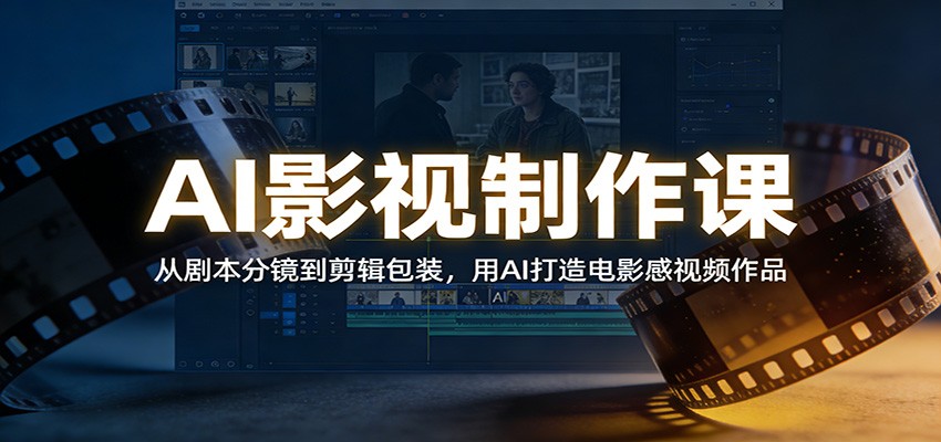 AI影视制作课：从剧本分镜到剪辑包装，用AI打造电影感视频作品-吾爱云课堂