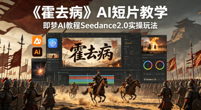 《霍去病》AI短片教学，即梦AI教程Seedance2.0实操玩法-吾爱云课堂