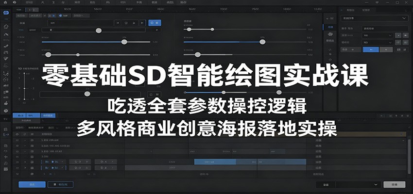 零基础SD智能绘图实战课：吃透全套参数操控逻辑，多风格商业创意海报落地实操-吾爱云课堂