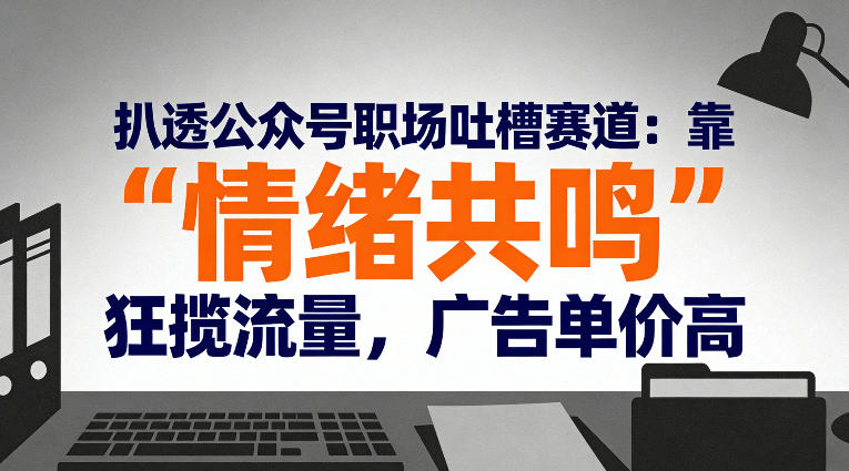 扒透公众号职场吐槽赛道：靠“情绪共鸣”狂揽流量，广告单价高-吾爱云课堂