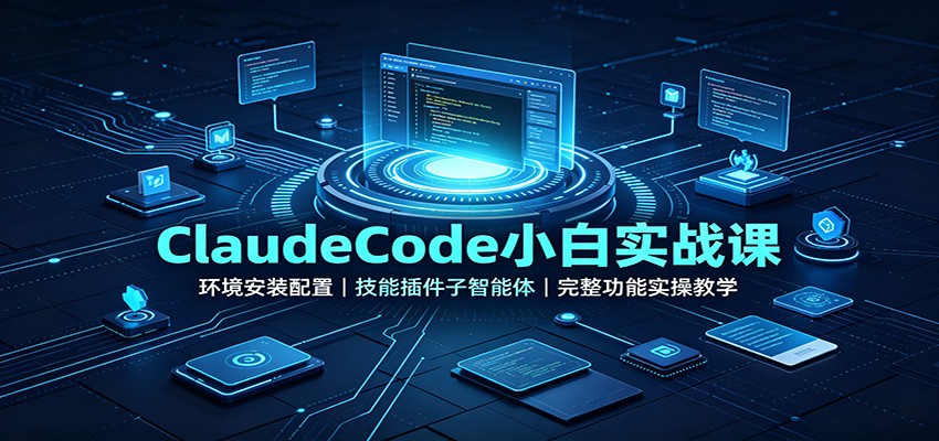 ClaudeCode小白实战课：环境安装配置，技能插件子智能体，完整功能实操教学-吾爱云课堂