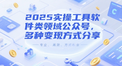 2025实操工具软件类领域公众号,多种变现方式分享-吾爱云课堂