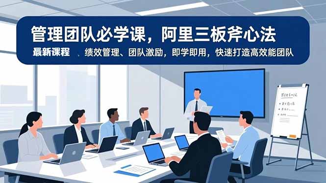 管理团队必学课，阿里三板斧心法、绩效管理、团队激励，即学即用，快速打造高效能团队-吾爱云课堂