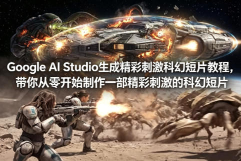 Google AI Studio生成精彩刺激科幻短片教程，带你从零开始制作一部精彩刺激的科幻短片【双语字幕】-吾爱云课堂