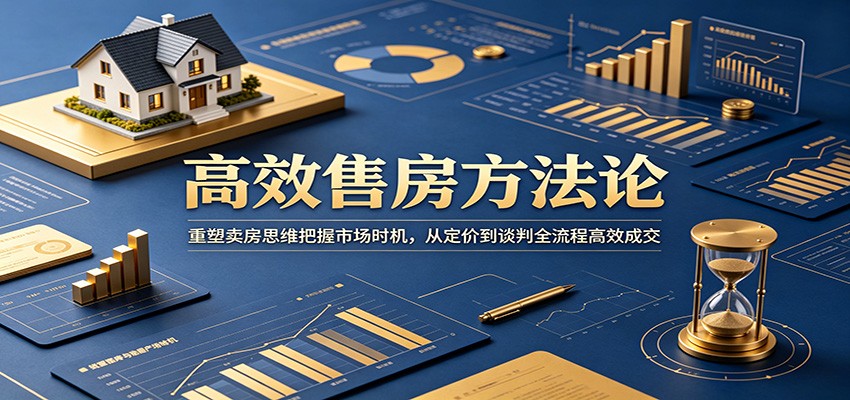 高效售房方法论：重塑卖房思维把握市场时机，从定价到谈判全流程高效成交-吾爱云课堂
