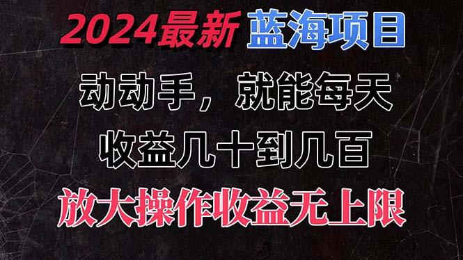 有手就行的2024全新蓝海项目,每天1小时收益几十到几百,可放大操作收...-吾爱云课堂