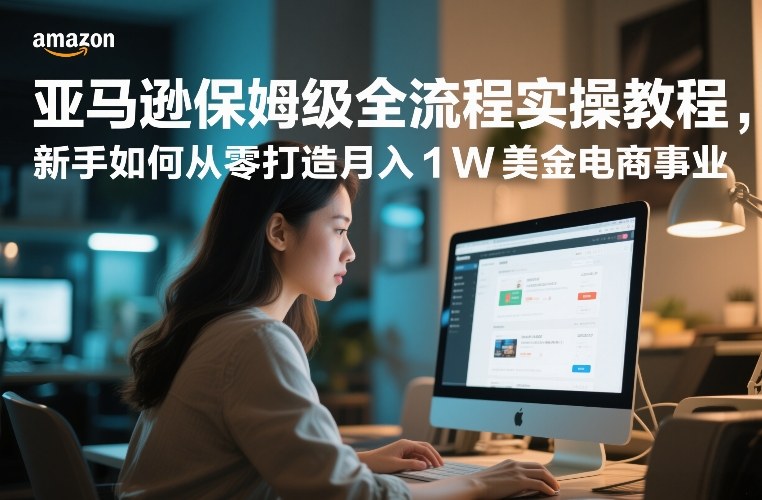 亚马逊保姆级全流程实操教程，新手如何从零打造月入1W美金电商事业-吾爱云课堂