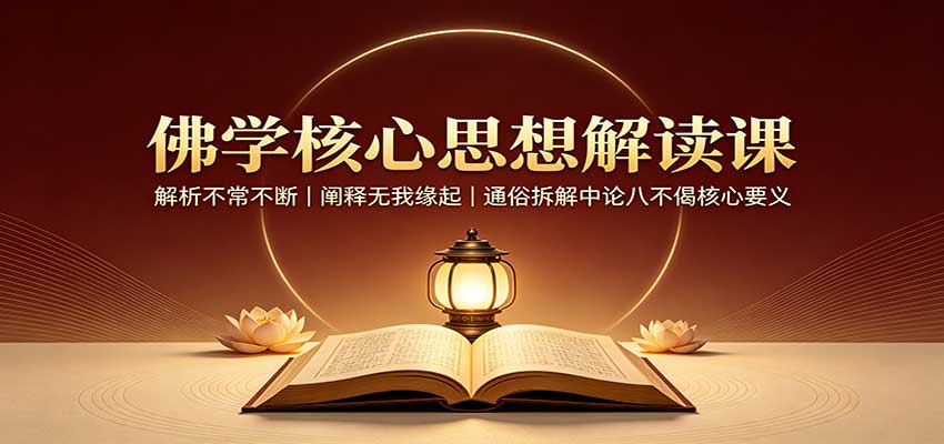 佛学核心思想解读课：解析不常不断，阐释无我缘起，通俗拆解中论八不偈核心要义-吾爱云课堂