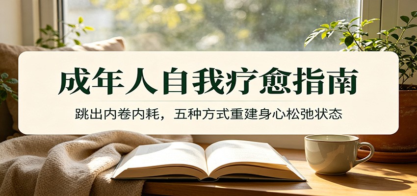 成年人自我疗愈指南：跳出内卷内耗，五种方式重建身心松弛状态-吾爱云课堂