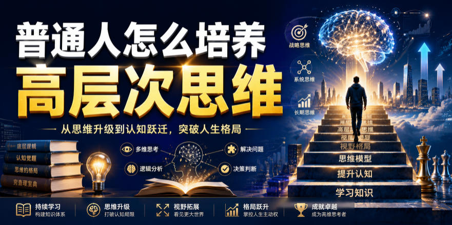 公众号付费文章：普通人怎么培养高层次思维-吾爱云课堂