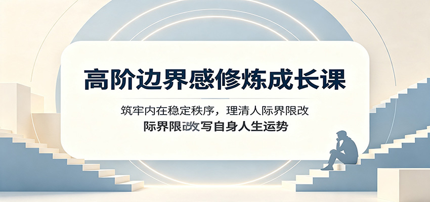 高阶边界感修炼成长课：筑牢内在稳定秩序，理清人际界限改写自身人生运势-吾爱云课堂