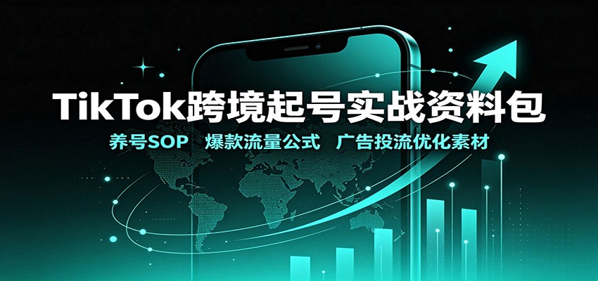 TikTok跨境起号实战资料包：养号SOP，爆款流量公式，广告投流优化素材-吾爱云课堂