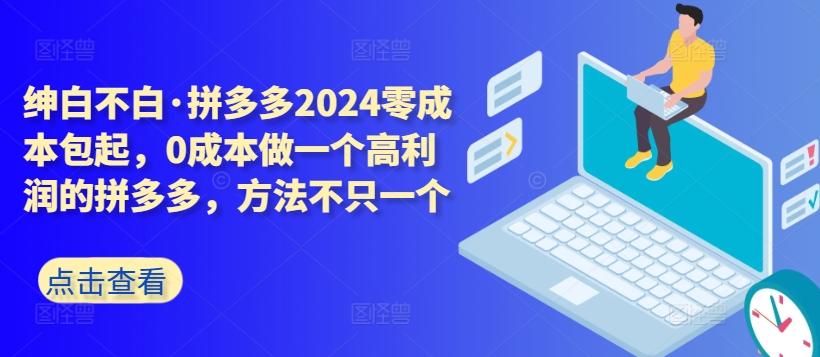 拼多多2024零成本包起,0成本做一个高利润的拼多多,方法不只一个-吾爱云课堂