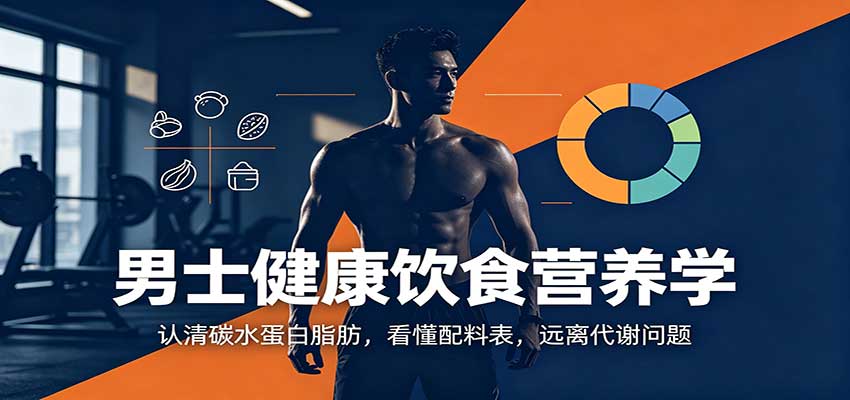 男士健康饮食营养学：认清碳水蛋白脂肪，看懂配料表，远离代谢问题-吾爱云课堂