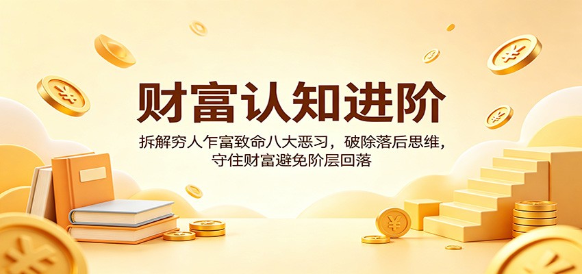 财富认知进阶：拆解穷人乍富致命八大恶习，破除落后思维，守住财富避免阶层回落-吾爱云课堂