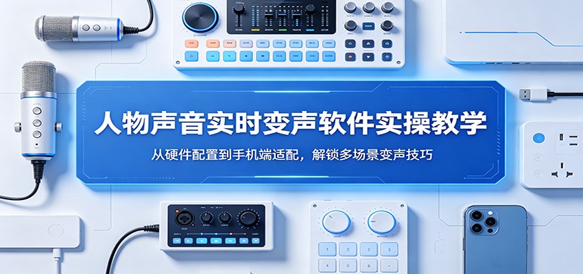 人物声音实时变声软件实操教学：从硬件配置到手机端适配，解锁多场景变声技巧-吾爱云课堂