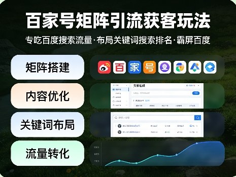 百家号矩阵引流获客玩法，专吃百度搜索流量，布局关键词搜索排名，霸屏百度-吾爱云课堂
