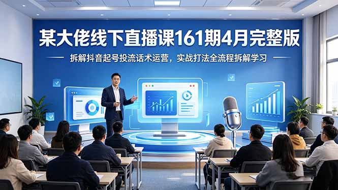 某大佬线下直播课161期4月完整版，拆解抖音起号投流话术运营，实战打法全流程拆解学习-吾爱云课堂