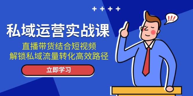 私域运营实战课:直播带货结合短视频,解锁私域流量转化高效路径-吾爱云课堂