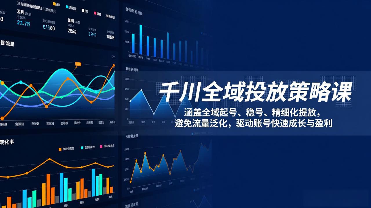 千川全域投放策略课：涵盖全域起号、稳号、精细化投放，避免流量泛化，驱动账号快速成长与盈利-吾爱云课堂