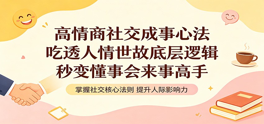 高情商社交成事心法：吃透人情世故底层逻辑，秒变懂事会来事高手-吾爱云课堂