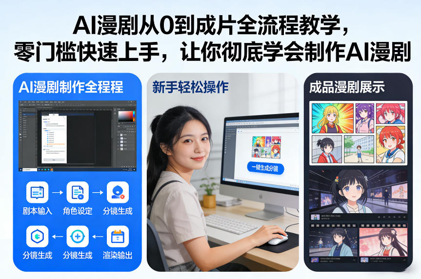 AI漫剧从0到成片全流程教学，零门槛快速上手，让你彻底学会制作AI漫剧【保姆级教程】-吾爱云课堂