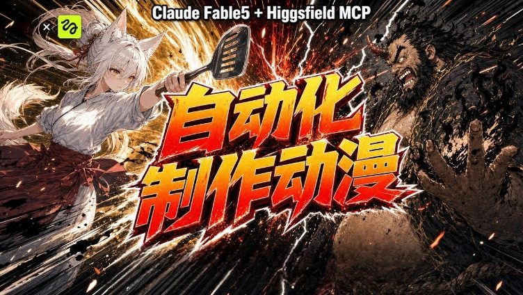 AI自动化动漫制作!Claude Fable 5接入Higgsfield MCP,直接生成完整创意内容-吾爱云课堂