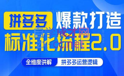 云杉老师·拼多多爆款打造标准化流程2.0-吾爱云课堂