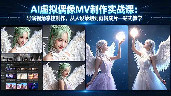 AI虚拟偶像MV制作实战教学：导演视角掌控制作，从人设策划到剪辑成片一站式教学-吾爱云课堂