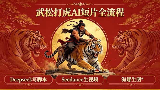 武松打虎AI短片全流程：Deepseek写脚本+Seedance生视频+海螺生图-吾爱云课堂