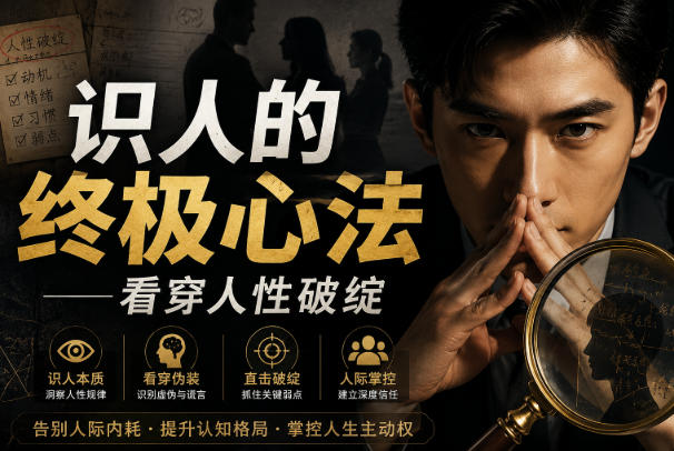 付费文章:识人的终极心法——看穿人性破绽-吾爱云课堂