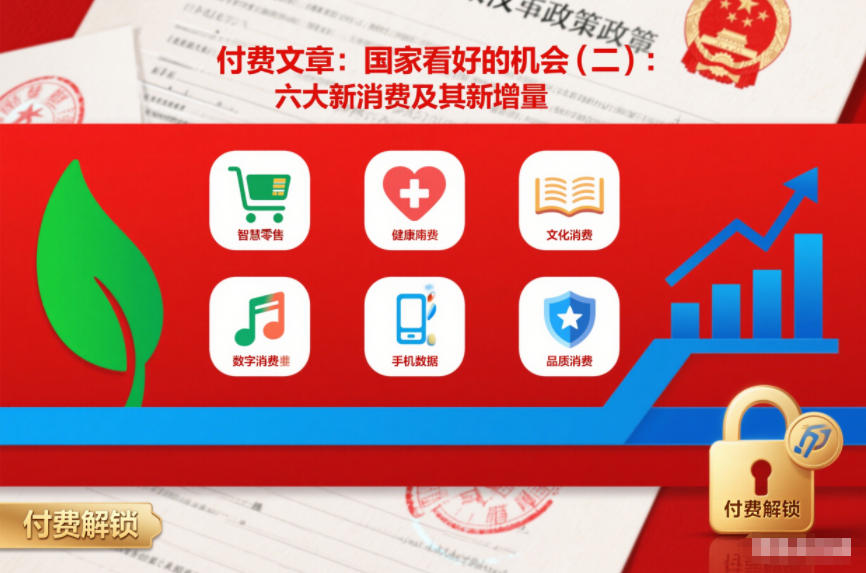 付费文章：国家看好的机会(二)：六大新消费及其新增量-吾爱云课堂