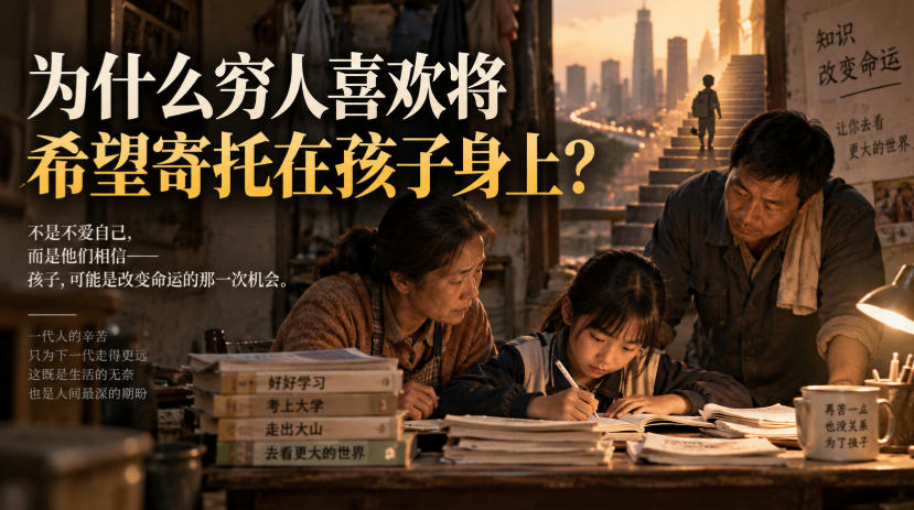 某社群精品文章：为什么穷人喜欢将希望寄托在孩子身上？-吾爱云课堂