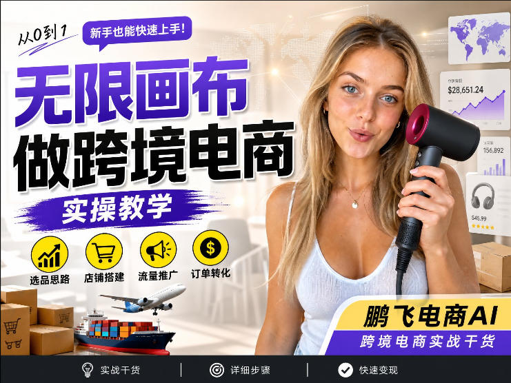 【跨境电商必备】AI无线画布制作商品宣传视频，四步搞定，无线画布工作流，操作简单好上手-吾爱云课堂