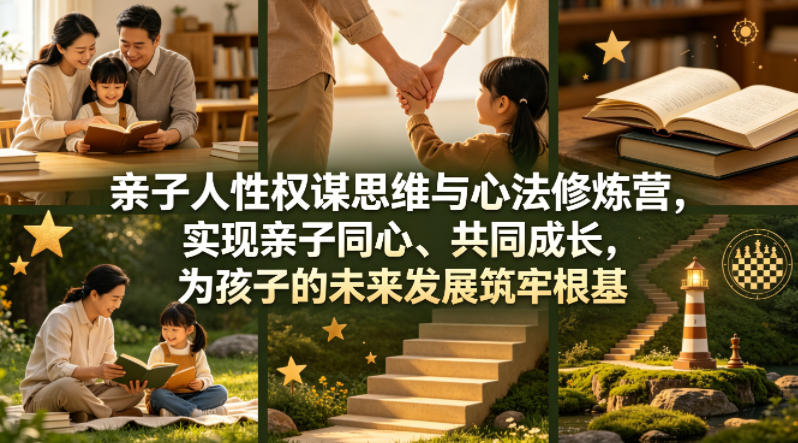 亲子人性权谋思维与心法修炼营，实现亲子同心、共同成长，为孩子的未来发展筑牢根基【音频】-吾爱云课堂