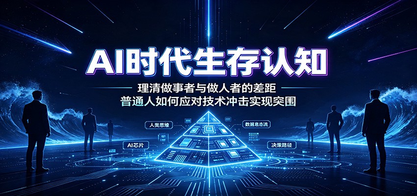 AI时代生存认知：理清做事者与做人者的差距，普通人如何应对技术冲击实现突围-吾爱云课堂