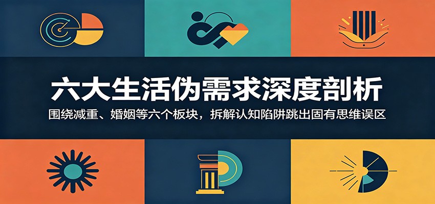 六大生活伪需求深度剖析：围绕减重、婚姻等六个板块，拆解认知陷阱跳出固有思维误区-吾爱云课堂