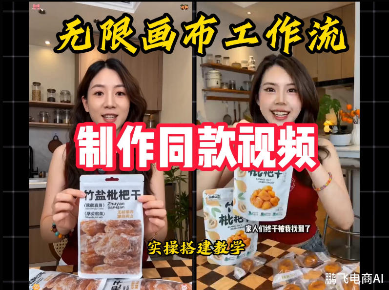 无限画布工作流一键复刻爆款带货视频，实操搭建，操作简单-吾爱云课堂