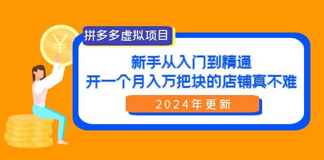 (9744期)拼多多虚拟项目:入门到精通,开一个月入万把块的店铺 真不难(24年更新)-吾爱云课堂