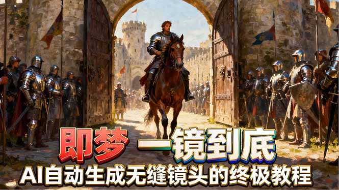 即梦AI一镜到底终极教程，智能补帧+运镜技巧，AI自动生成无缝丝滑长镜头高效出片-吾爱云课堂