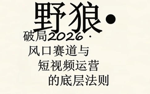 野狼团队·多平台实操运营课，覆盖AI口播、服装、好物、漫剪等热门玩法(更新4月29日)-吾爱云课堂