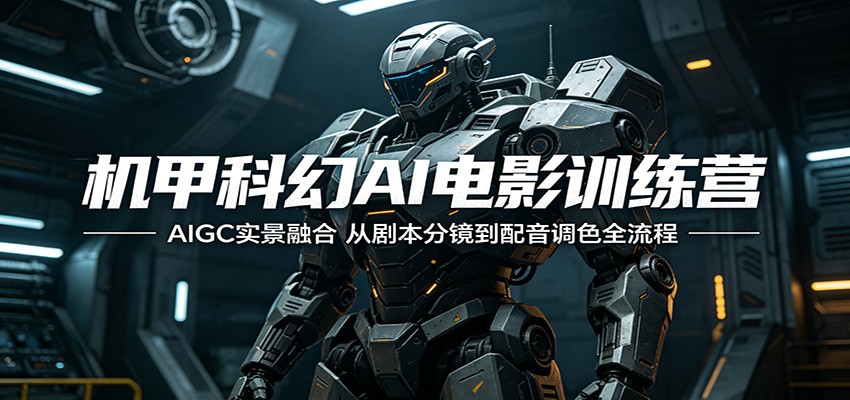 机甲科幻AI电影训练营：AIGC实景融合，从剧本分镜到配音调色全流程-吾爱云课堂