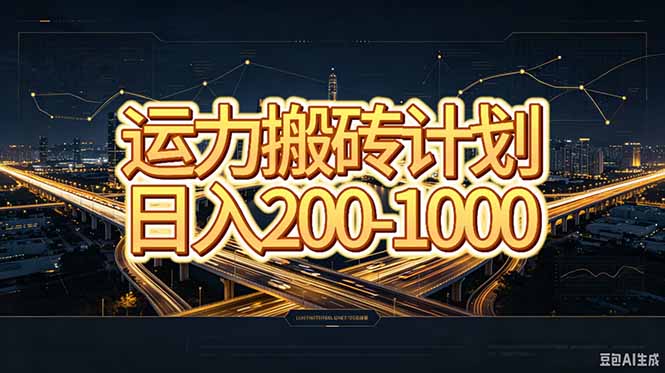 运力搬砖，风口项目。当日收益稳定200-1000。 每天仅需一小时，新人轻松上手。-吾爱云课堂