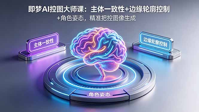 即梦AI控图大师课：主体一致性+边缘轮廓控制+角色姿态，精准把控图像生成-吾爱云课堂