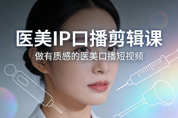 医美IP口播剪辑课，做有质感的医美口播短视频-吾爱云课堂