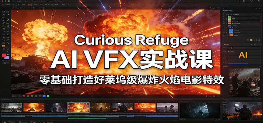 Curious Refuge AI VFX实战课,零基础打造好莱坞级爆炸火焰电影特效-吾爱云课堂