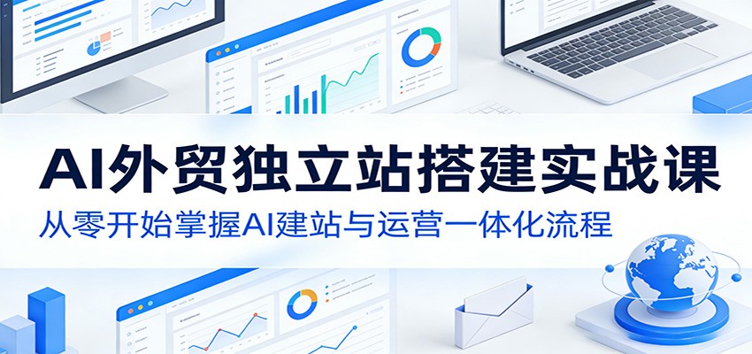 AI外贸独立站搭建实战课:从零开始掌握AI建站与运营一体化流程-吾爱云课堂