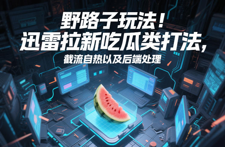野路子玩法！迅雷拉新吃瓜类打法，截流自热以及后端处理-吾爱云课堂