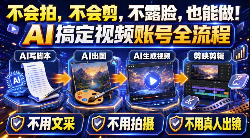 AI短视频起号实战项目，用AI做视频起号，45天涨粉12W，一条广告8.5k，广告接到手软，引流、变现两不误！-吾爱云课堂