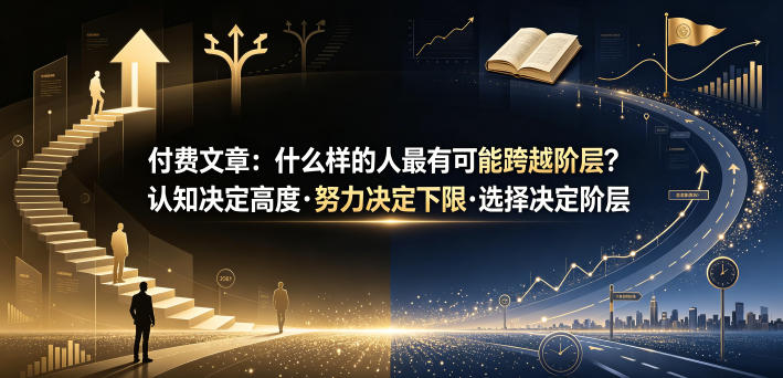 付费文章：什么样的人最有可能跨越阶层？认知决定高度·努力决定下限·选择决定阶层-吾爱云课堂